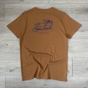 NWT Wemoto - River Otter Unisex Brown Organic Cotton T-Shirt - Size Medium